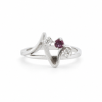 White Gold Ring - Ruby and Diamond 