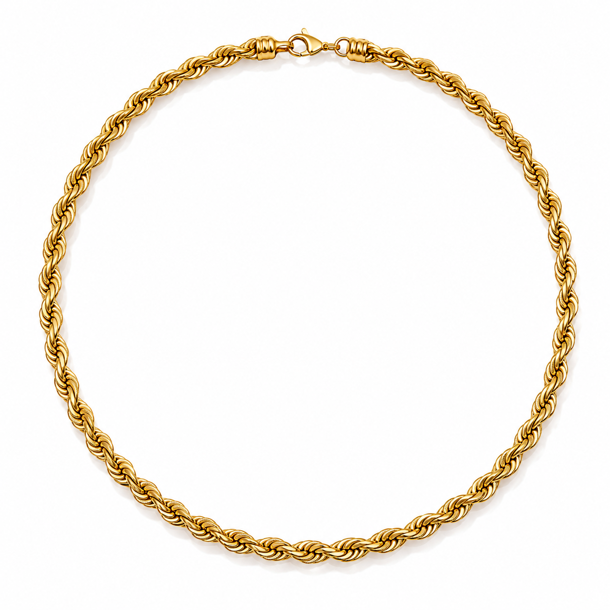 Collier Vintage - Maille Torsade - Or jaune