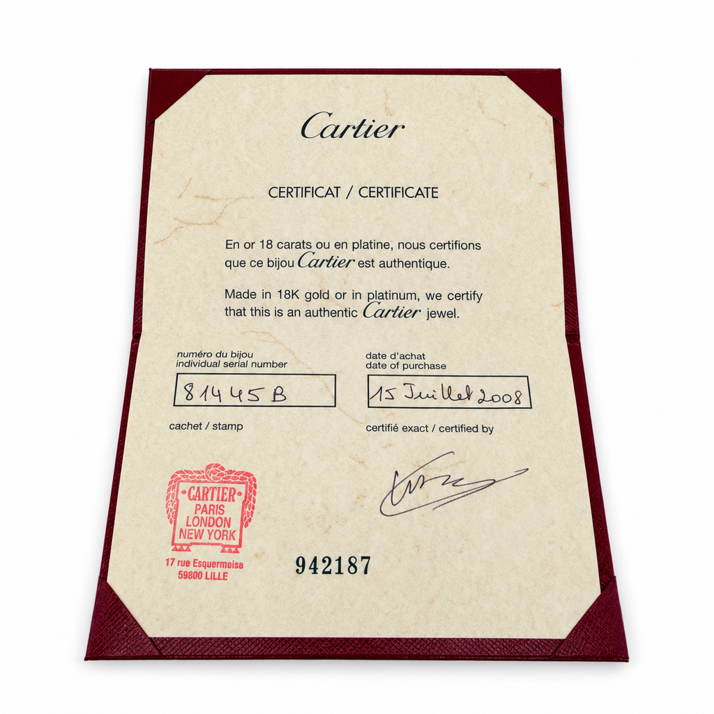 Cartier - Solitaire Platine et Diamant 0,41 carat