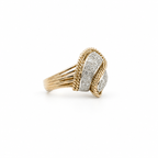 Bague Vintage - Or jaune et Platine - Diamants 1,50 carats