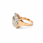 Tank Ring - Rose Gold and Diamonds
