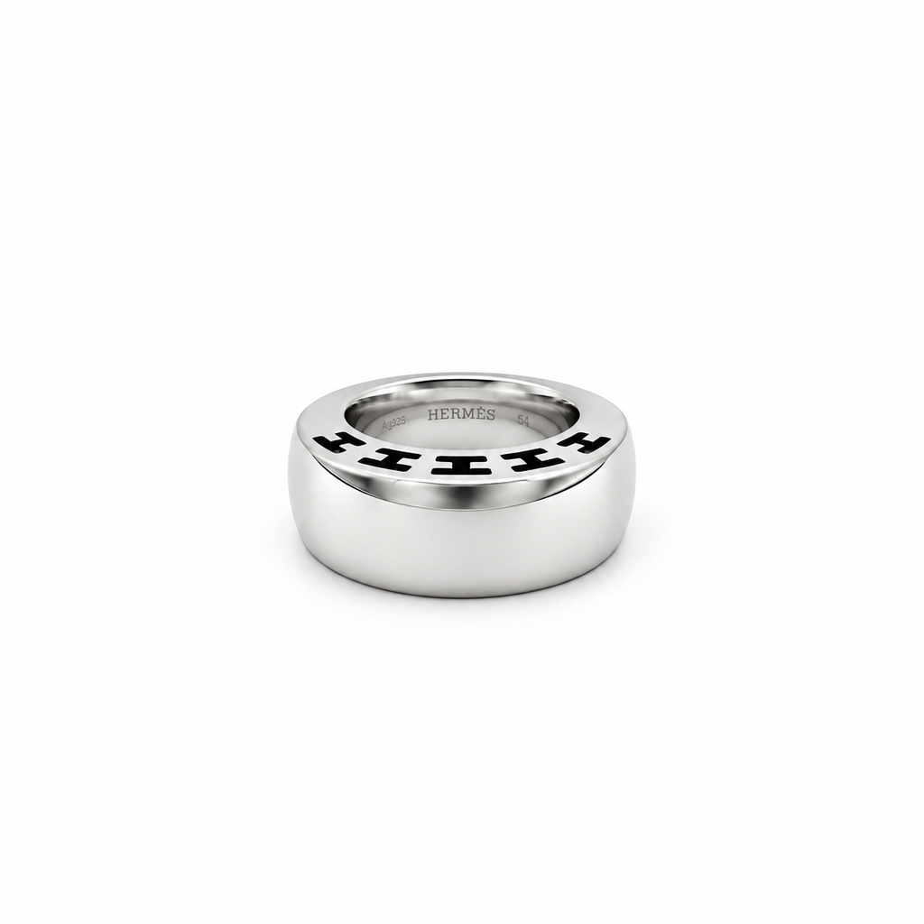 Hermès - Bague Jonc Argent Modèle Clarté