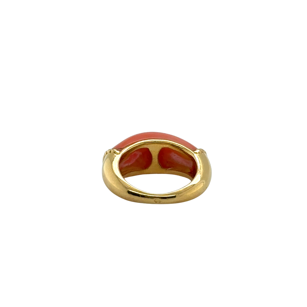 Bague ancienne - Or Jaune et Corail