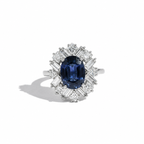 Bague Cocktail Saphir 3,74 carats - Année 70