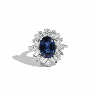 Bague Cocktail Saphir 3,74 carats - Année 70