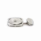 Boutons de Manchettes Or Blanc - Diamants