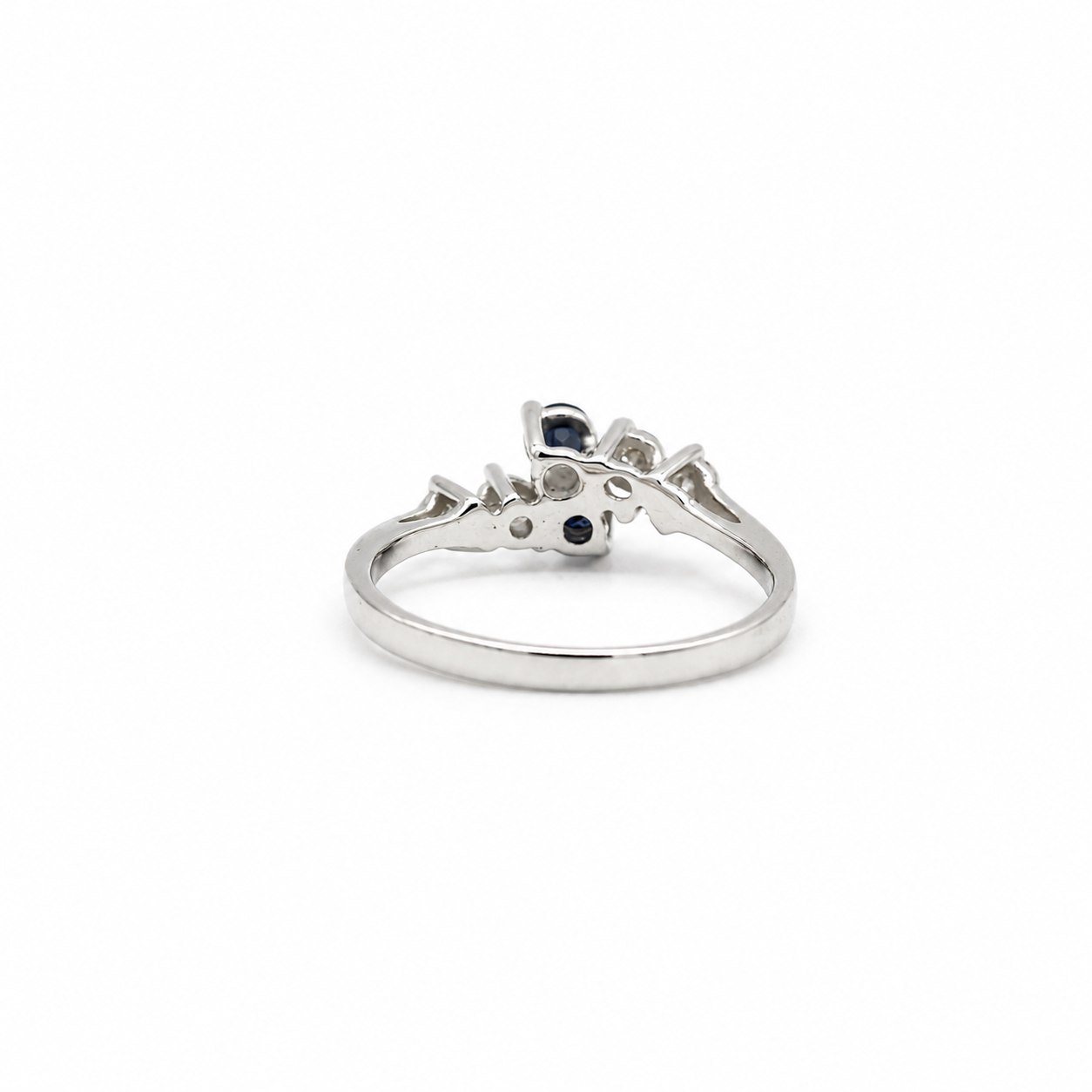 Bague - Or blanc - Saphirs et Diamants