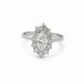 Marquise Ring - White Gold and Diamonds
