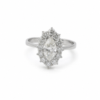 Marquise Ring - White Gold and Diamonds