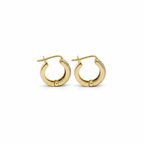 Boucles d’oreilles Créoles  Or jaune et Diamants