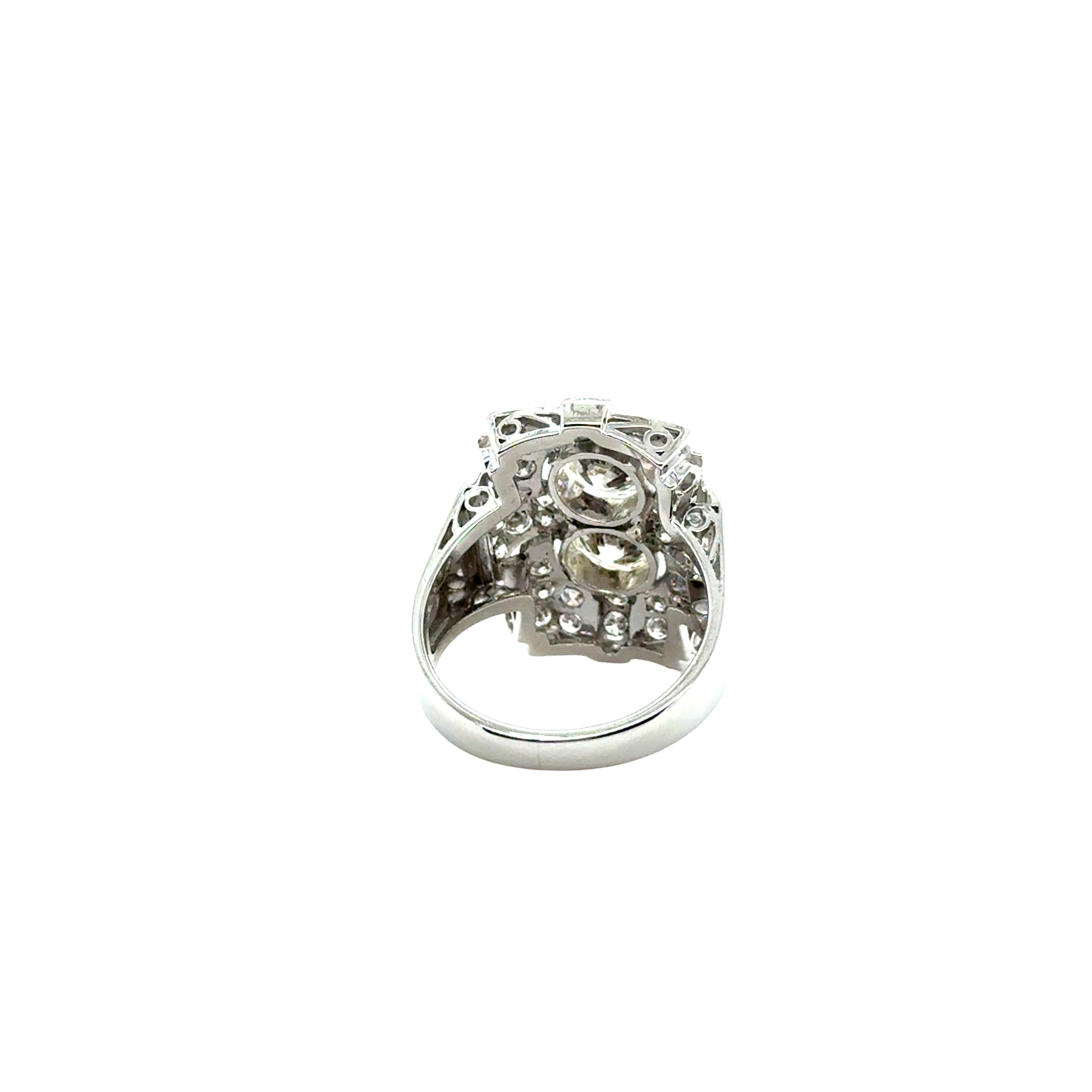 Art déco - Bague Platine - Diamants 3,72 carats