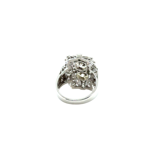 Art déco - Bague Platine - Diamants 3,72 carats