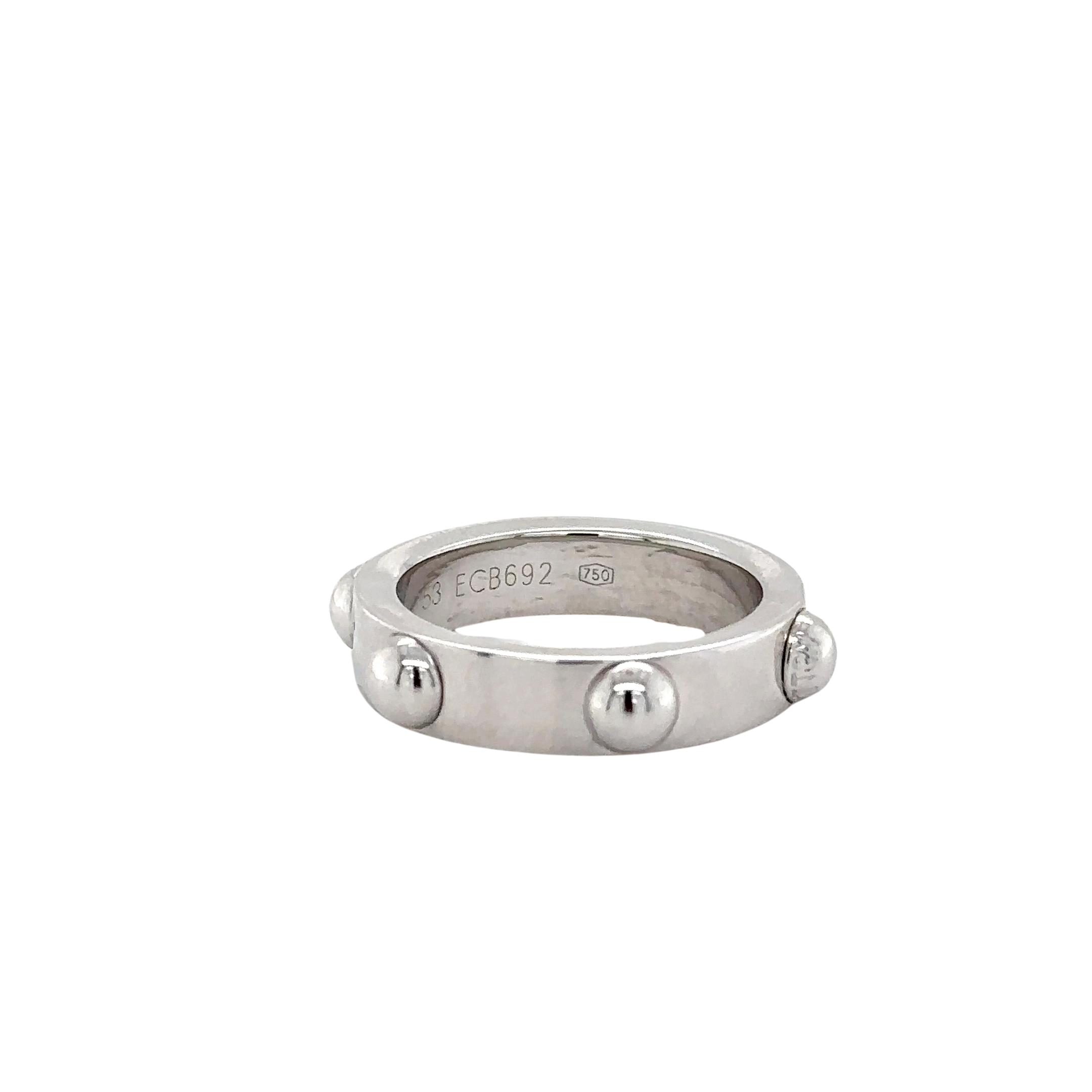 Louis Vuitton - Bague Clous Or blanc