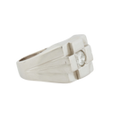 Chevalière Or Blanc - Diamant