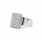 Bague Or blanc pavage diamants 1,44 carats