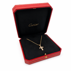 Cartier - Collier Pendentif Croix - Or jaune et Rose - Diamants