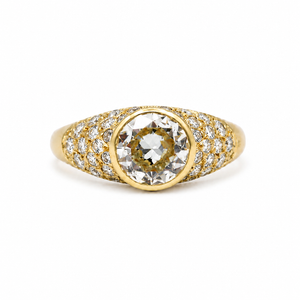 Bague Jonc - Or jaune - Diamants 1,55 carats