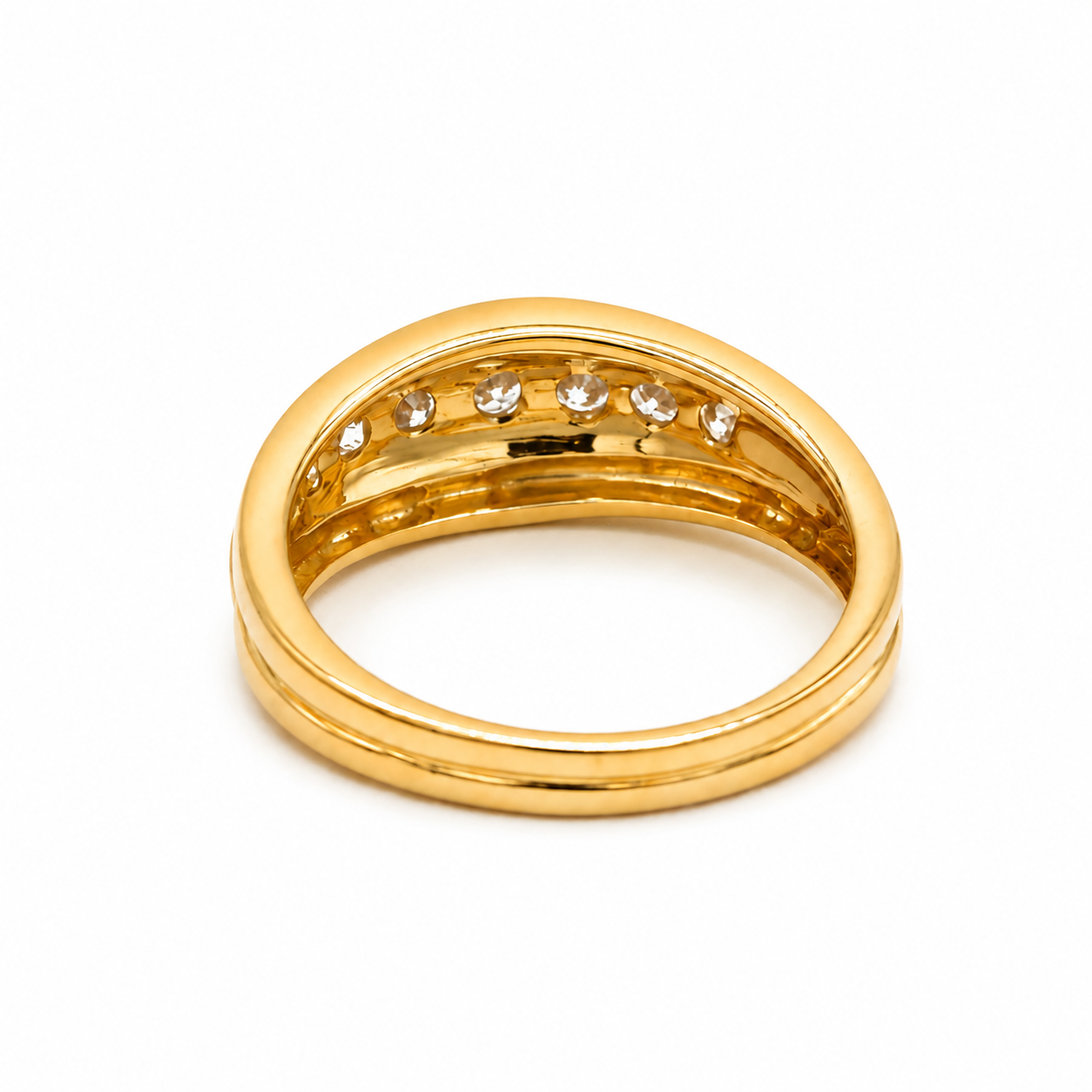 Yellow Gold Ring - Diamonds - 0.50 carat