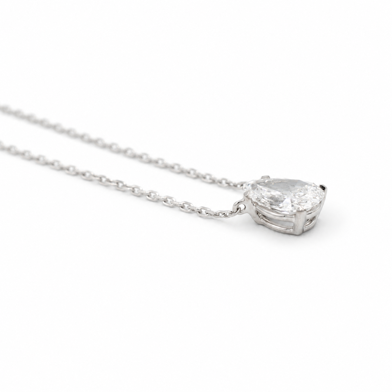 Collier pendentif Diamant Poire 1,55 carats DSI1
