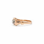 Bague Tank Or rosé, Platine et Diamants