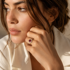 Bague Marguerite - Or jaune - Rubis et Diamants