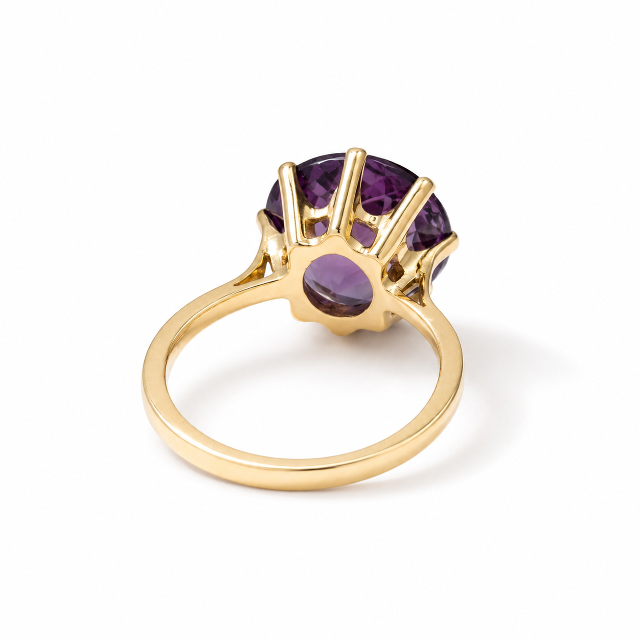 Bague Or Jaune - Améthyste