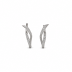 Boucles d’oreilles pendante Or blanc et Diamants