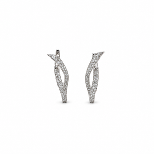 Boucles d’oreilles pendante Or blanc et Diamants