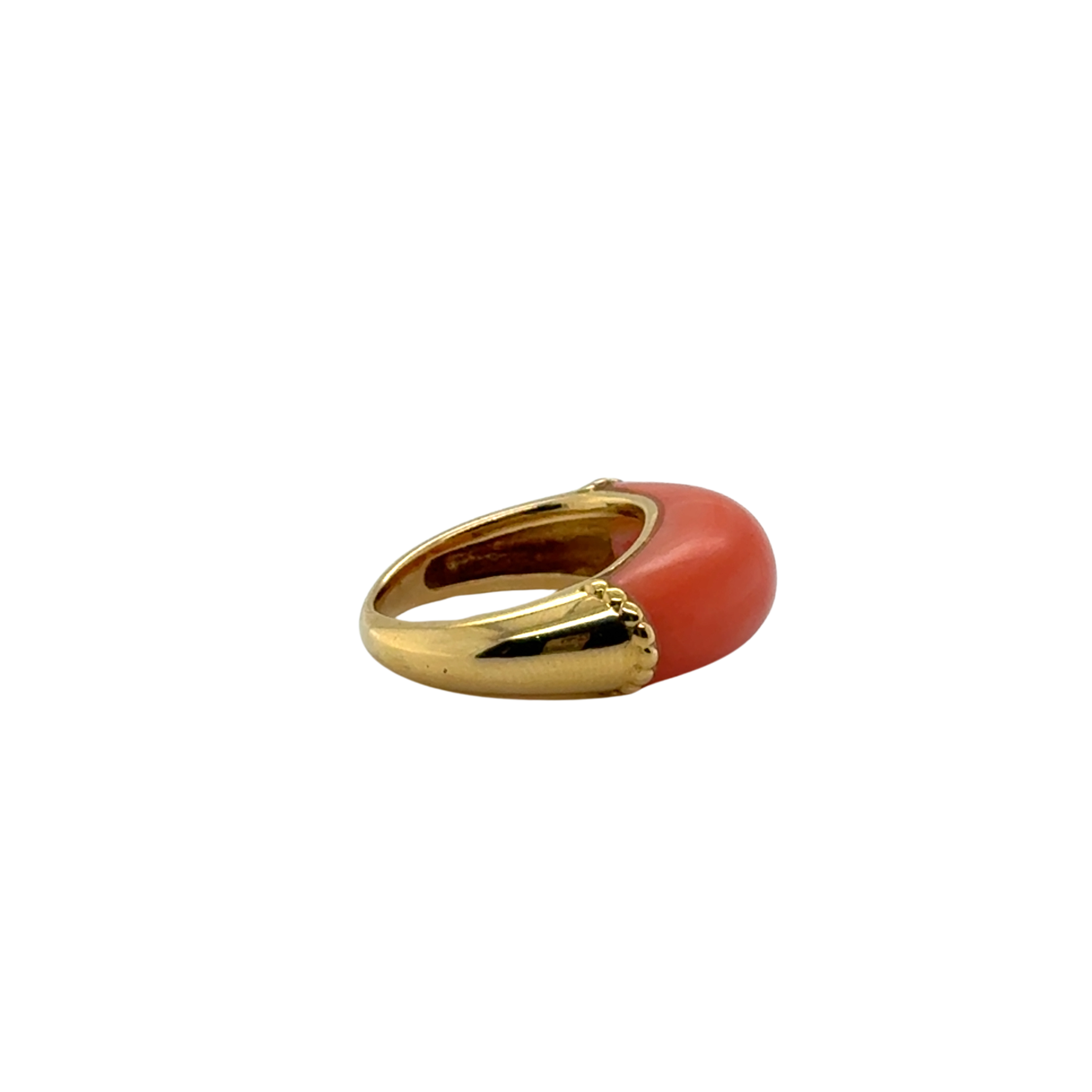 Bague ancienne - Or Jaune et Corail