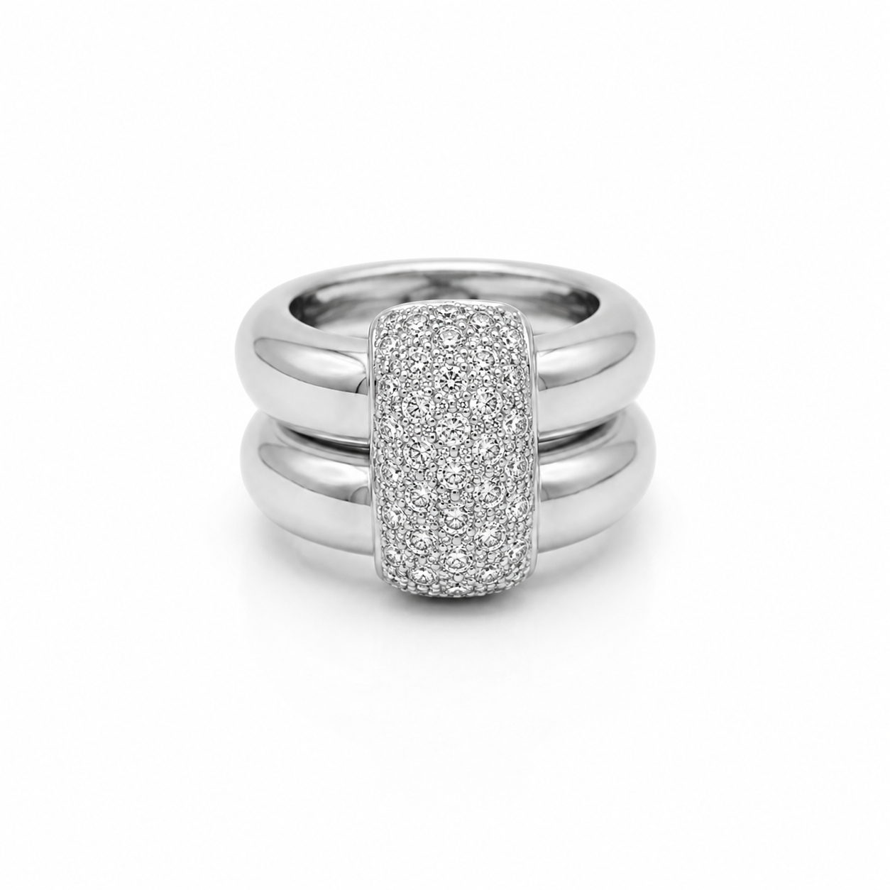 Chaumet - White Gold and Diamond Ring - Duo Model