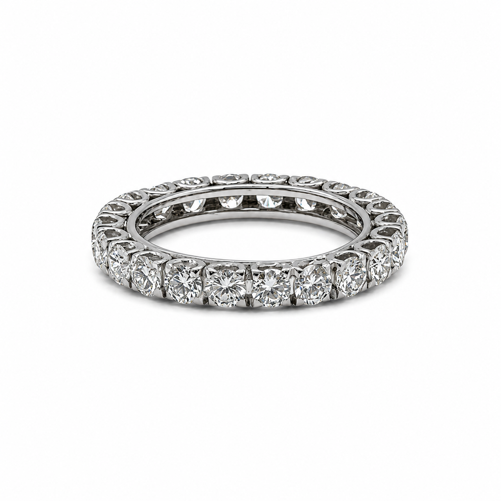 White gold wedding band - Full eternity with 1.76 carats of diamonds