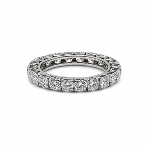 White gold wedding band - Full eternity with 1.76 carats of diamonds