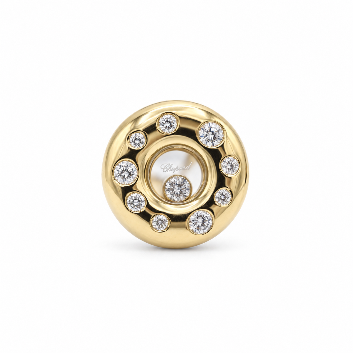 Chopard - Boucles d’oreilles Happy Diamond Or jaune