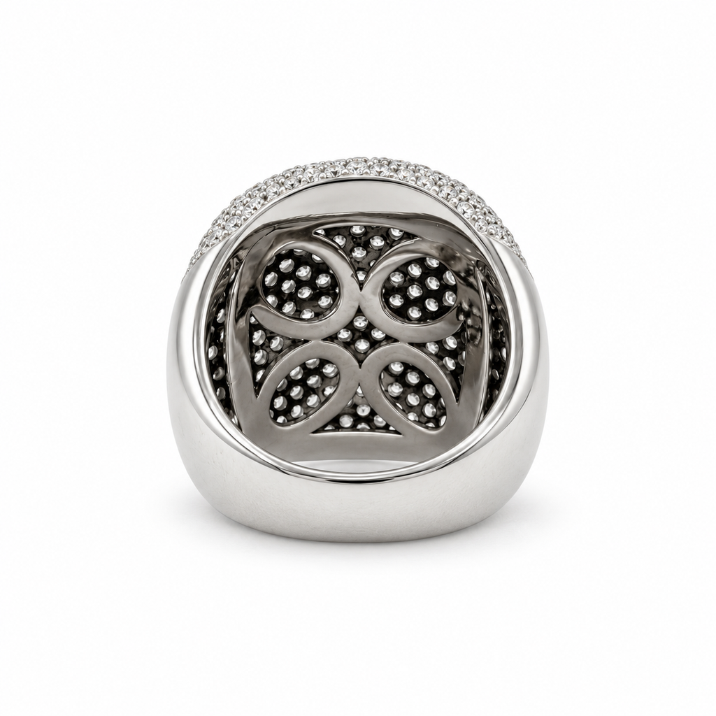 Bague Pavée en Or blanc et Diamants 3,80 carats