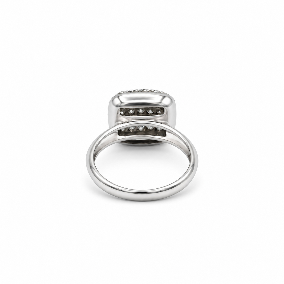 Bague Or blanc pavage diamants 1,20 carats