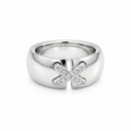 Chaumet - Double Link Ring in White Gold and Diamonds