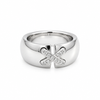 Chaumet - Double Link Ring in White Gold and Diamonds