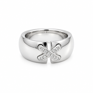 Chaumet - Double Link Ring in White Gold and Diamonds