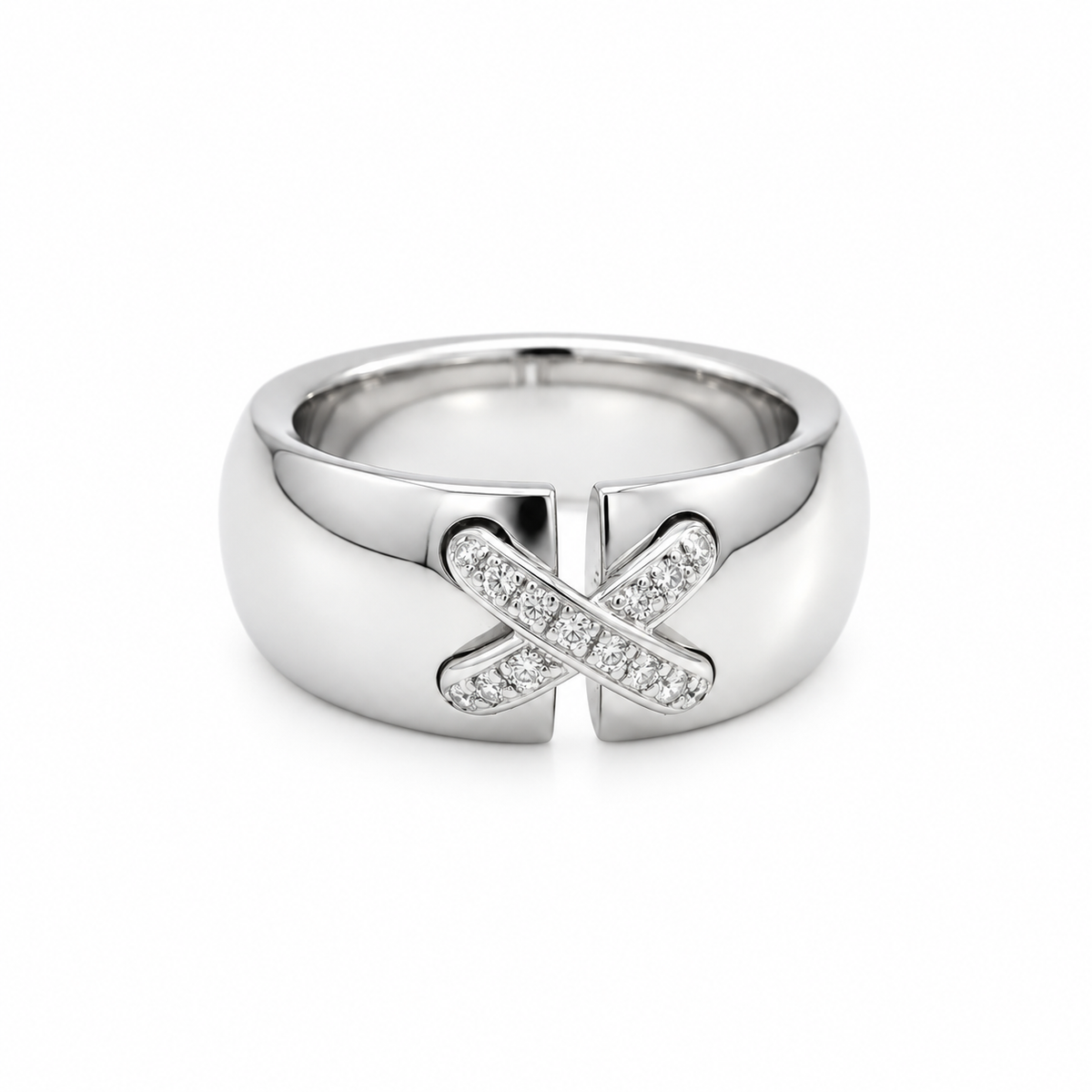 Chaumet - Double Link Ring in White Gold and Diamonds