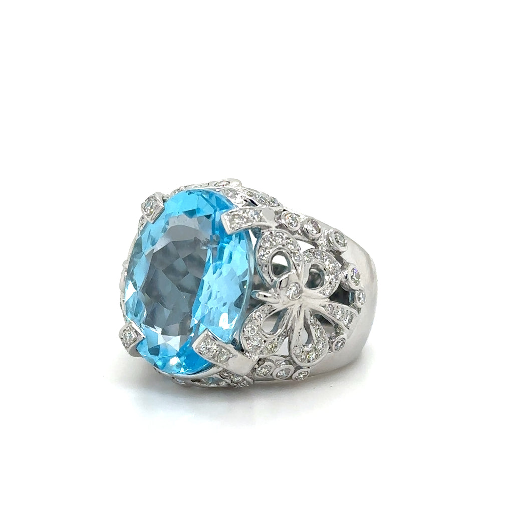 Bague d’Exception - Topaze et Diamants