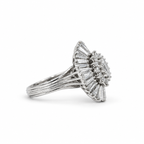 Bague Cocktail Platine et Diamants