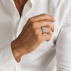 Chevalière Or blanc 18 carats