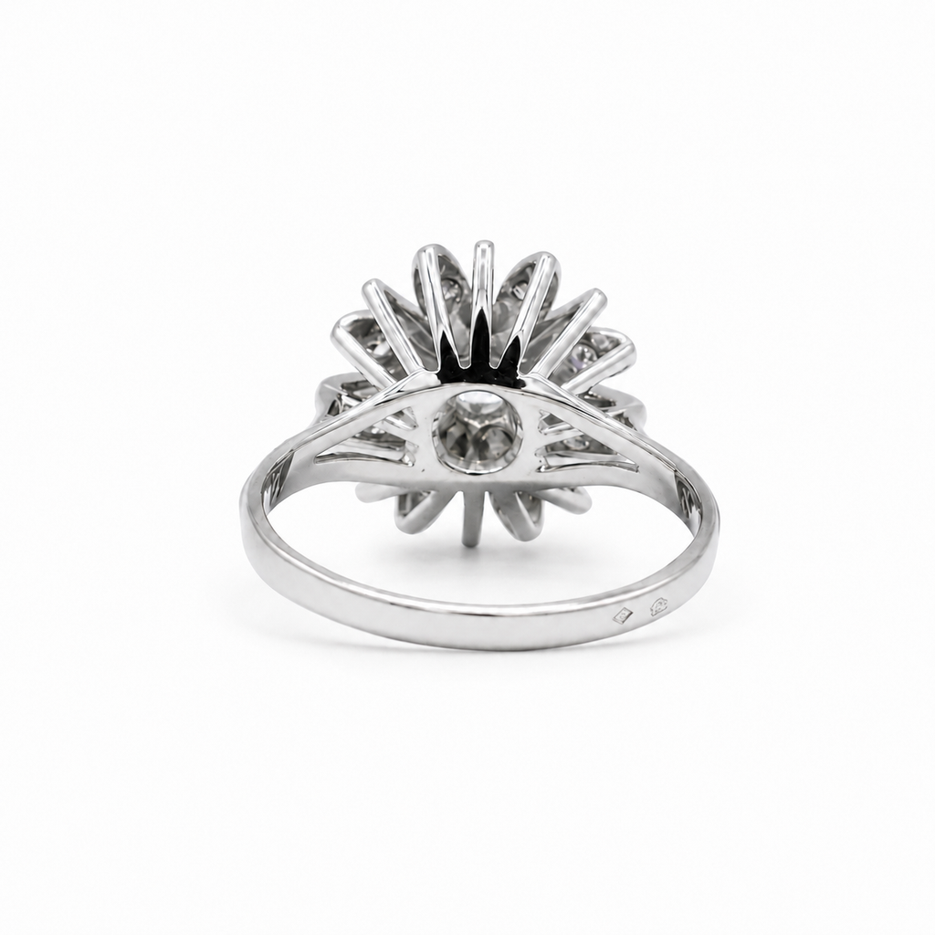 Bague Marguerite - Or blanc et Diamants
