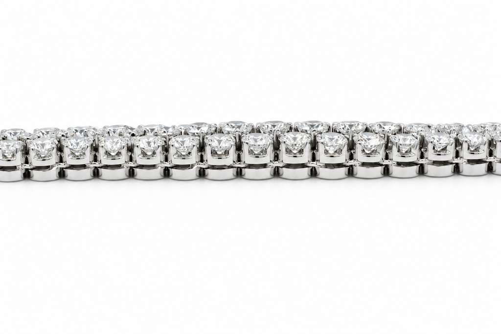 Bracelet Or blanc - Diamants 10 carats - 1970