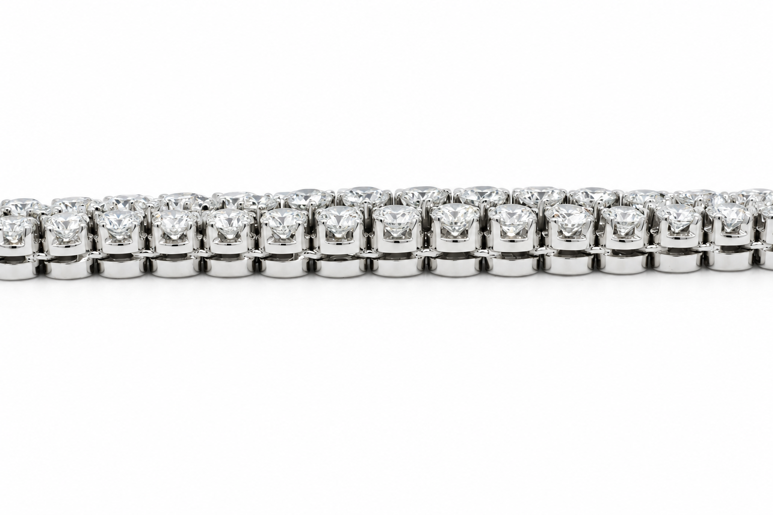 Bracelet Or blanc - Diamants 10 carats - 1970