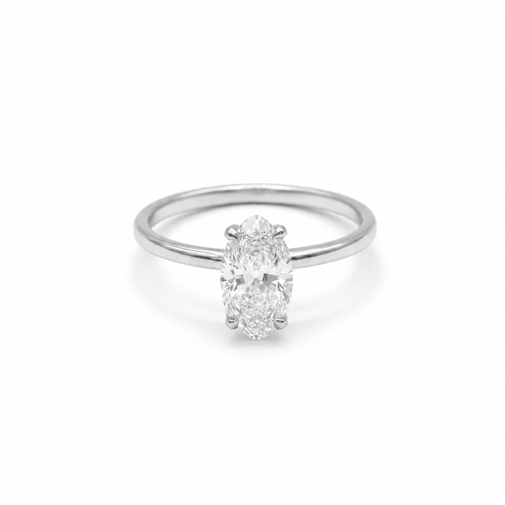 Bague Or blanc - Diamant Marquise 1,56 carats