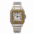 Cartier - Montre Santos - Or et Acier - Année 80