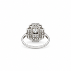 Art déco - Bague Platine et diamants