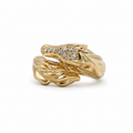 Bague Or jaune - Cheval - Diamants