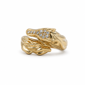 Bague Or jaune - Cheval - Diamants